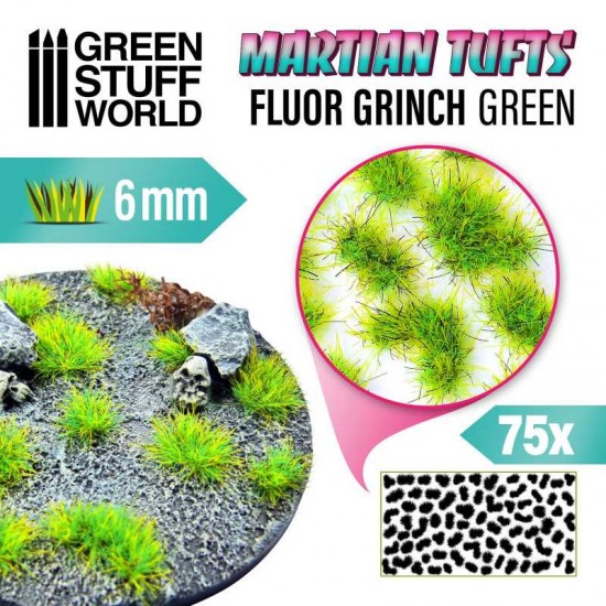 Martian Fluor Tufts - Fluor Grinch Green (75 Tufts)