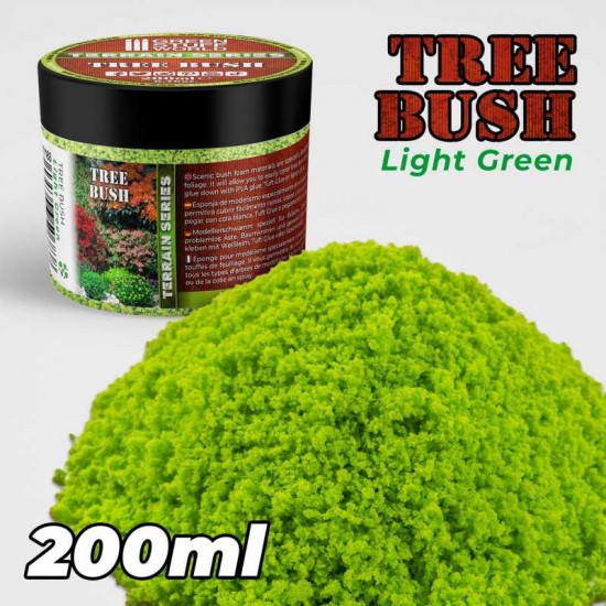Bush Flake Tree Bush Clump Foliage #Light Green (200ml, Flake size 2-8 mm) Green ...