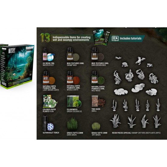 Swamp Bases Materials and Paints for Creating Wet Mudflats/Humid Environments