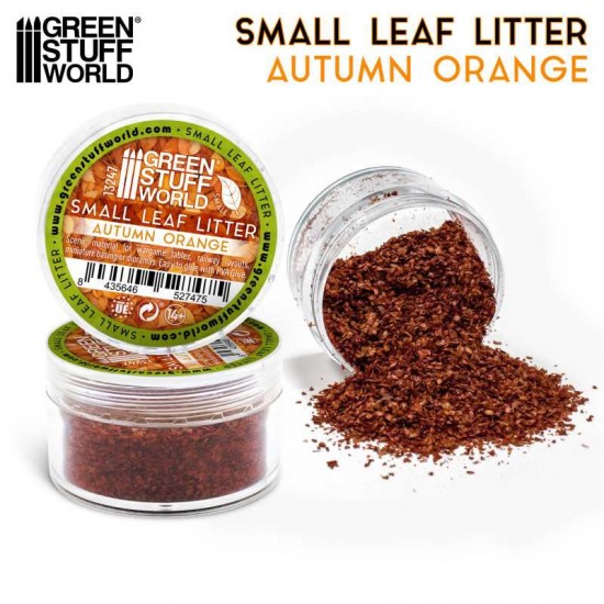 1/72 - 1/22 Small Leaf Litter #Autumn Orange (Leaves size 1-2 mm, approx. 10g)