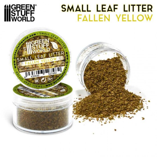 1/72 - 1/22 Small Leaf Litter #Fallen Yellow (Leaves size 1-2 mm, approx. 10g)