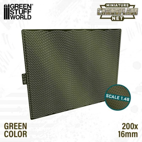 1/48 Miniature Camouflage Nets #Green (200x160mm)