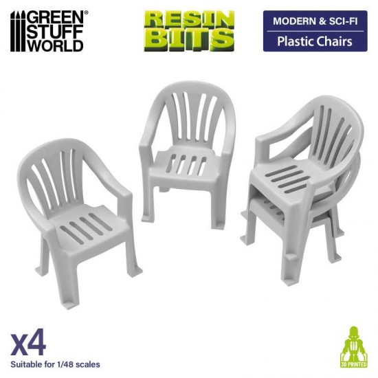 1/48 Modern/Sci-fi - Plastic Chairs (4pcs)
