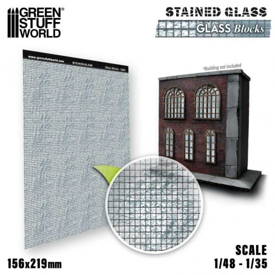 1/48, 1/35 Glass Blocks Stained Glass (0.3mm thick, 156x219 mm)