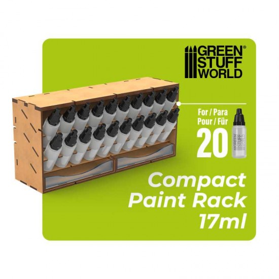 Vertical Paint Rack Organizer (Capacity: 20x 17ml bottles)