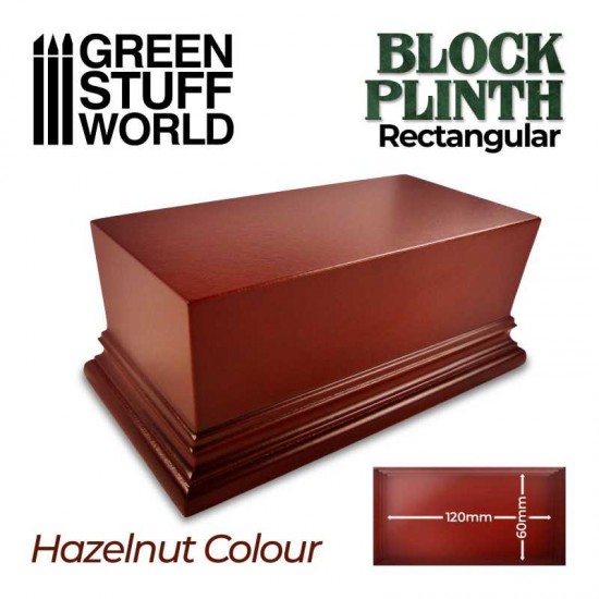 Rectangular Top Display Plinth Hazelnut Brown (Measurements: 12x6cm)