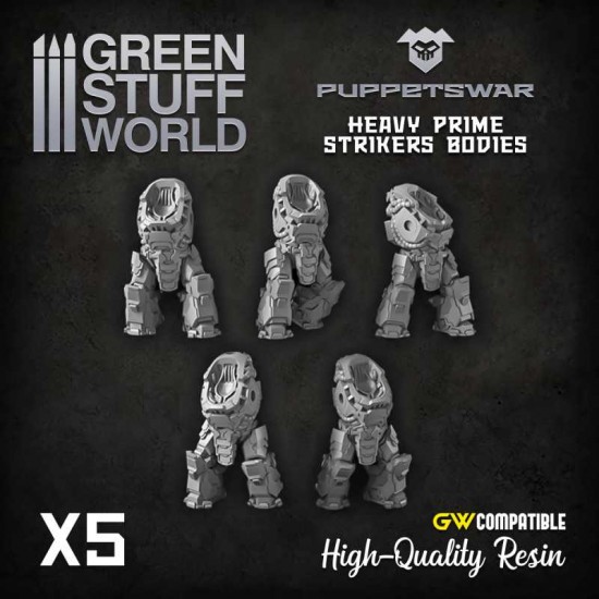 Puppetswar Heavy Prime Strikers Bodies for 28/32mm Wargame Miniatures
