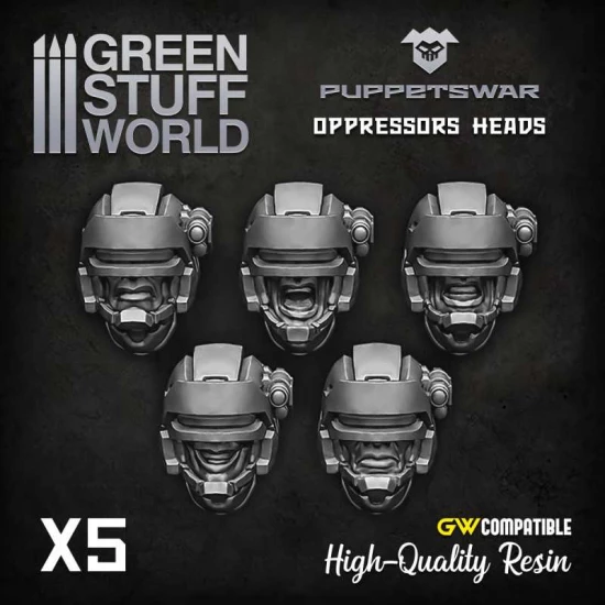 Puppetswar Oppressors Heads for 28/32mm Wargame Miniatures