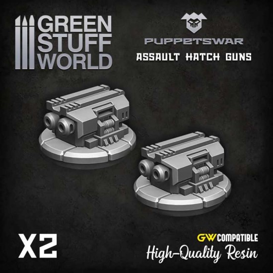 Puppetswar Assault Hatch Guns for 28/32mm Wargame Miniatures