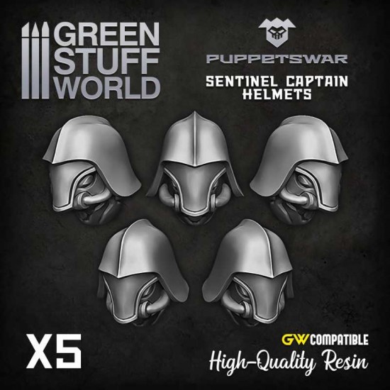 Puppetswar Sentinel Captain Helmets for 28/32mm Wargame Miniatures