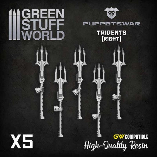 Puppetswar Tridents - Right Hands for 28/32mm Wargame Miniatures