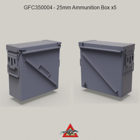 1/35 Modern Australian 25mm Ammunition Box (5pcs)