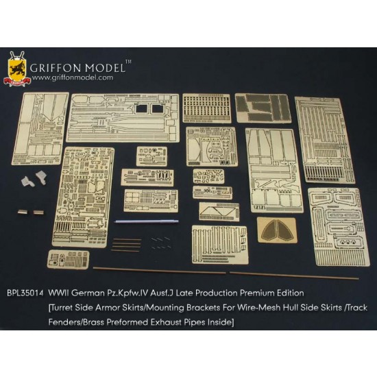 1/35 WWII German PzKpfw.IV Ausf.J (Late) Super Detail Set for Dragon 6575 kit