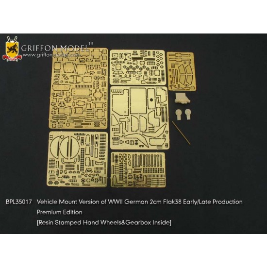 1/35 WWII German 2cm Fak38 (Early/Late) Super Detail Set for Dragon Smart kits