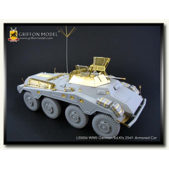 Photoetch for 1/35 WWII German SdKfz.234/1 Armoured Car for Dragon kit #6298