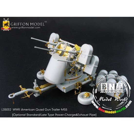 Upgrade Set for 1/35 WWII American Quad Gun Trailer M55 for Dragon 6421