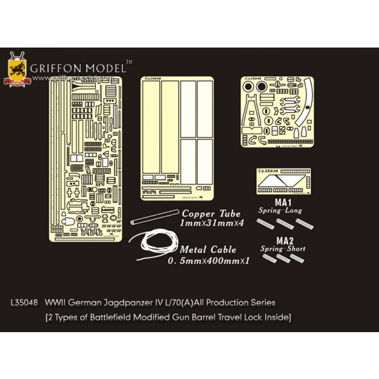 1/35 WWII German Jagdpanzer IV L/70(A) Detail set for Dragon 6689/6784 kit