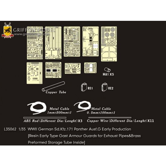 1/35 WWII German SdKfz.171 Panther Ausf.G (Early) Detail Set for Dragon kits