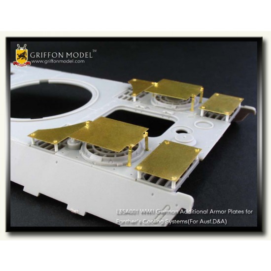Additional Armour Plates for 1/35 German Panthers Cooling System for Dragon kit