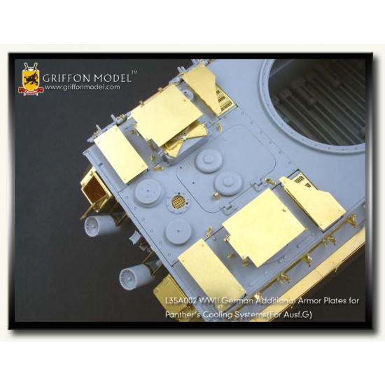 Armour Plates for 1/35 German Panthers Cooling System for Tamiya/Dragon kits
