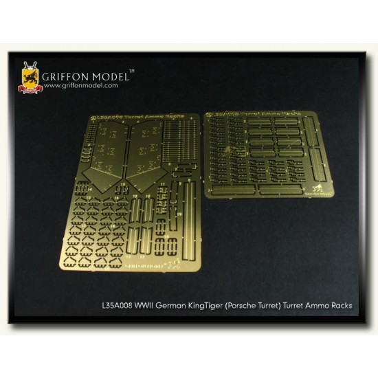 1/35 King Tiger Porsche Turret Ammo Racks for Dragon/Tamiya kits