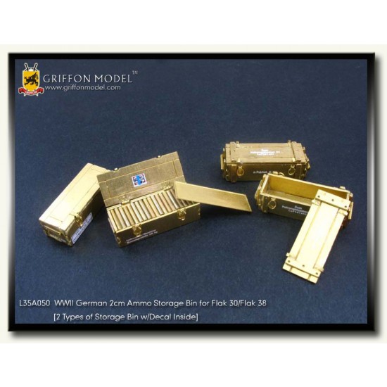 1/35 WWII German 2cm Ammo Storage Bin for Flakvierling 30/Flak 38