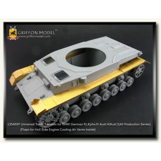 Universal Track Fenders for 1/35 German Panzer IV Ausf.H/Ausf.J for Dragon kit