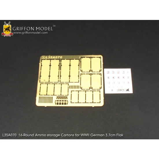 1/35 16-Round Ammo Storage Cartons for WWII German 3.7cm Flak