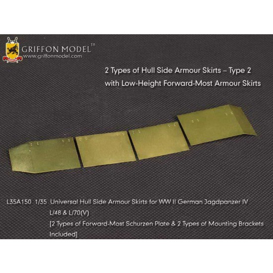 1/35 WWII Jagdpanzer IV L/48 & L/70(V) Universal Hull Side Armour Skirts