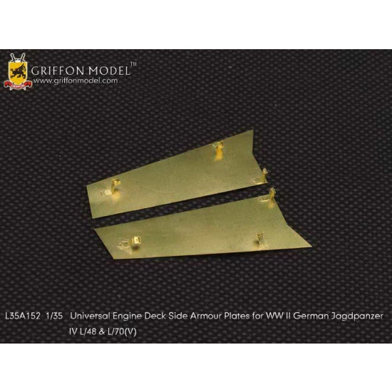 1/35 WWII Jagdpanzer IV L/48 & L/70(V) Universal Engine Deck Side Armour Plates