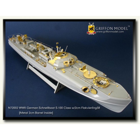 1/72 Schnellboot S100 w/Flakvierling 38 Detail Set for Revell 05002