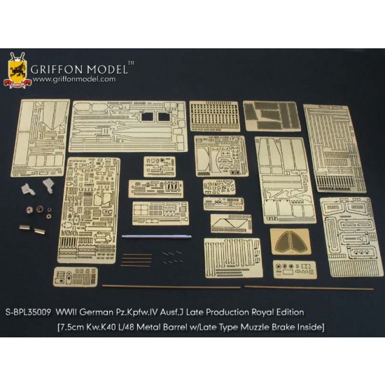 1/35 WWII German PzKpfw.IV Ausf.J (Late) Super Full Detail Set for Dragon 6575 kit