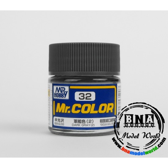 Solvent-Based Acrylic Paint - Semi-Gloss Dark Grey II (10ml)