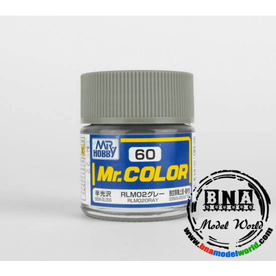 Solvent-Based Acrylic Paint - Semi-Gloss RLM02 Grey (10ml)