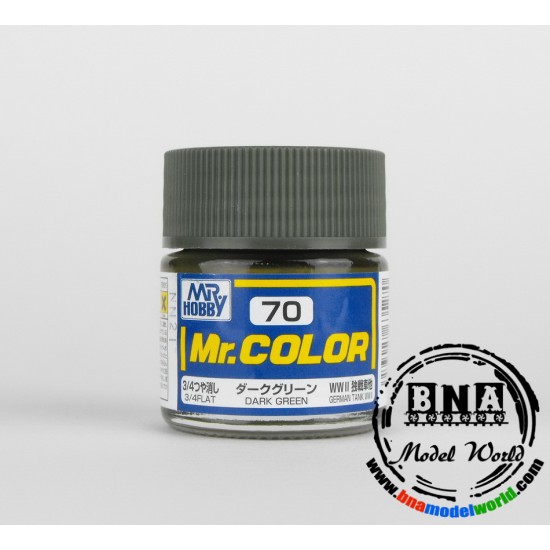 Solvent-Based Acrylic Paint - Flat Dark Green (10ml)