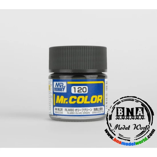 Solvent-Based Acrylic Paint - Semi-Gloss RLM 80 Olive Green (10ml)