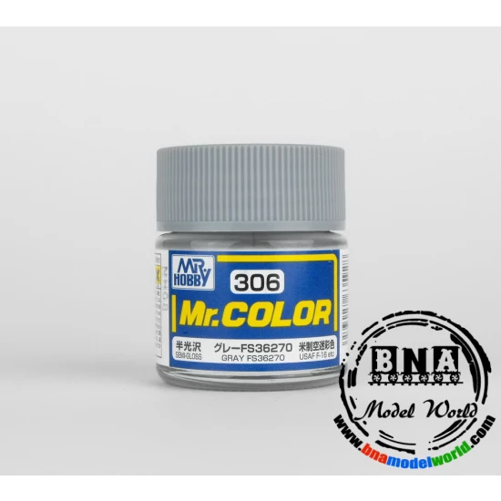Solvent-Based Acrylic Paint - Semi-Gloss Grey FS 36270 (10ml)