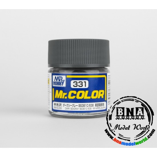 Solvent-Based Acrylic Paint - Semi-Gloss Dark Sea Grey BS381C/638 (10ml ...