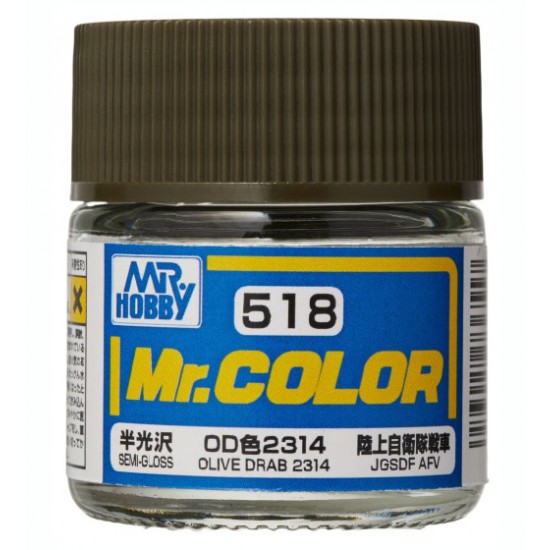 Solvent-Based Acrylic Paint - Tank Olive Drab 2314 (10ml)