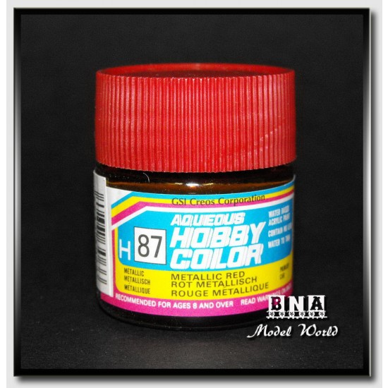 Water-Based Acrylic Paint - Metallic Red (10ml)