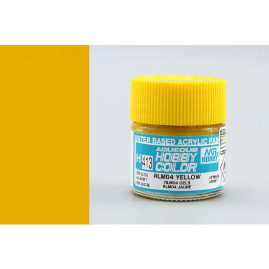 Water-Based Acrylic Paint - Semi-Gloss Yellow RLM04 (10ml)