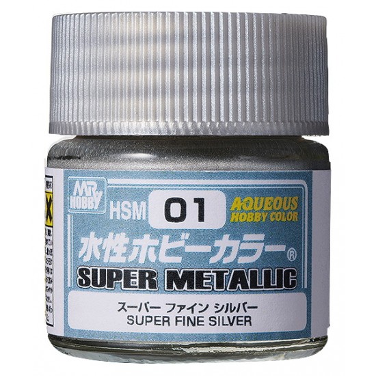 Water-based Acrylic Paint - Aqueous Super Metal Sup Fine Silver (10ml)