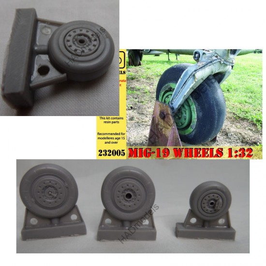 1/32 MiG-19 Wheels for Trumpeter kits