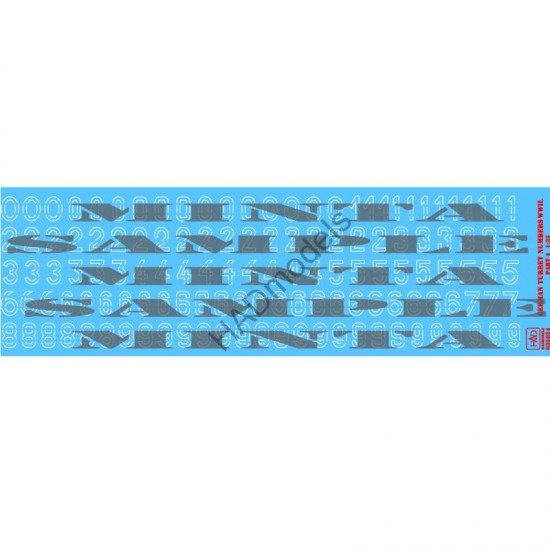 Decals for 1/35 WWII German Turret Numbers Part.4