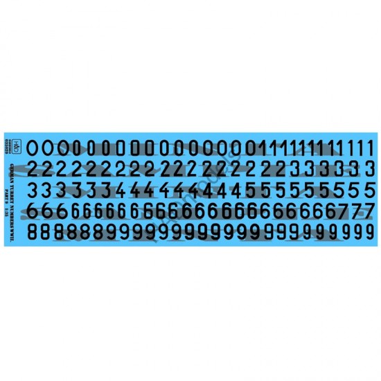 Decals for 1/35 WWII German Turret Numbers Part.9