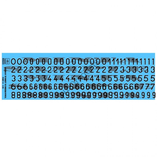 Decals for 1/35 WWII German Turret Numbers Part.11