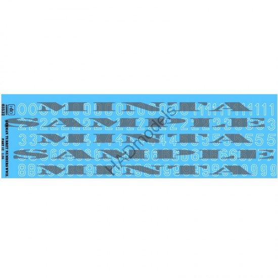 Decals for 1/35 WWII German Turret Numbers Part.12
