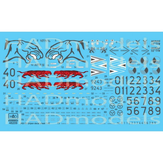 Decals for 1/48 Saab JAS 39 Gripen "Tigermeet"