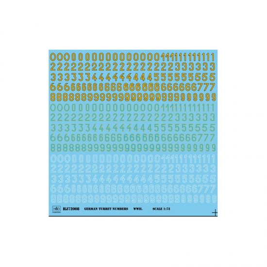 Decals for 1/72 German Turret Numbers