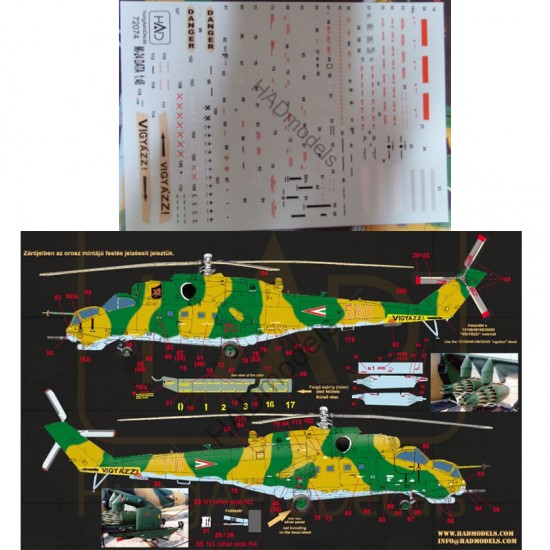 Decals for 1/72 Mi-24 Data